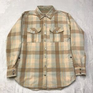 Prana Womens Small Finnegan‎ Shacket Shirt Plaid Corduroy Cabincore Gorpcore